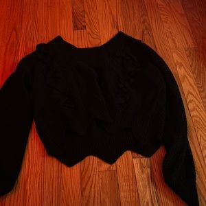 cute black cropped sweater